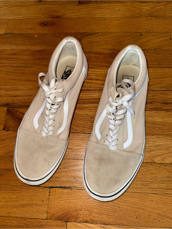 Vans Other - Vans Beige Old Skool Low-Top Sneakers with White Sidestripe